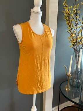 Sigrid Olsen Women's Sleeveless Tank Top in Mustard Yellow~Small